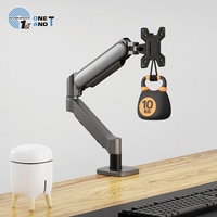 Support d'écran d'ordinateur en acier laminé à froid avec vérin à gaz One-mu-three-fen-di, capacité de charge 10 kg, hauteur réglable, en stock