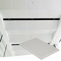 Panneau acoustique en aluminium micro-perforé en nid d'abeille stéréo à niveau de bruit réduit pour couloirs de bureaux et halls d'ascenseurs