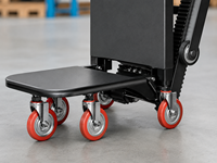 Chariot à plateau plat en plastique Haolun, silencieux, pliable, petit chariot, chariot pliable épaissi, transport en entrepôt, supermarché