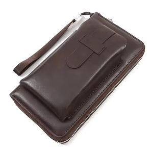 Cartera de Cuero PU con Cremallera Tipo Casete para Hombre, Monedero Multifuncional Retro de Gran Capacidad para Teléfono Móvil, Venta al por Mayor - Product Image 4