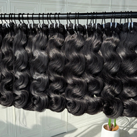 Extensiones de Cabello Humano Brasileño con Ondas Suaves, Cabello Virgen de Aspecto Natural, Textura Suave y Brillante, Cutícula Alineada, Doble Trama