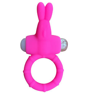 Rabbit <span class=keywords><strong>Cock</strong></span> Ring Vibrator Penis Ring mit Perlen für zusätzliche Stimulation - Product Image 2