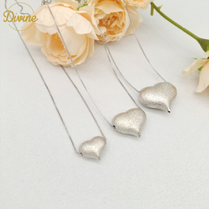 Dainty Dolce Cuore di Amore Polacco Smussato a Forma di 14K Ciondolo in Oro Catena di Serpente Collana per le Donne Regalo Romantico Joyas - Product Image 5