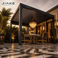 Jiake 6063-T5 Aluminium-Pergola mit Motorisiertem Lamellendach für Art-Deco-Terrassen, Gewerbliche Hotels, Patio, Garten und Pavillon-Nutzung