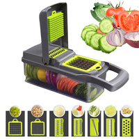 Keukenaccessoires Aardappel 16-in-1 Handmatige Schil- en Snijset Voedsel Ui Snijder Groente Snijder Multifunctionele Groentehakker Metaal
