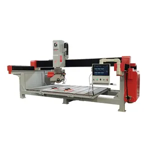 Hoge Standaard Brugzaag Snijmachine GQ-3220D Cnc Steenverwerkingsmachine Bewerkingscentrum 3d Steen Rotssnijmachine