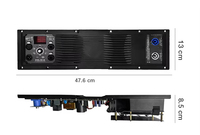 Module d'amplificateur de puissance en aluminium 2 canaux 3200W, audio haute résolution, haut-parleurs actifs pleine fréquence, caissons de basses professionnels