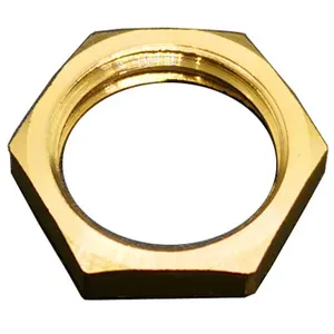 Brass Hex Lock Nuts Pipe Fitting Flange nut BSP Female Thread Hexagonal shank cap Stainless Steel Hex Nut