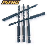 Foret à verre en carbure de tungstène à tige hexagonale - Tailles 6 mm, longueur 100 mm, finition personnalisée pour le perçage du verre, des carreaux, de la céramique et de la porcelaine