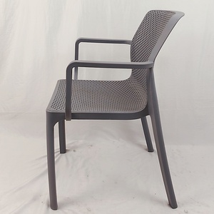 Durable Simple Cheap <strong>Garden</strong> Outdoor Plastic <strong>Chair</strong> with Arm Rest <strong>Stackable</strong> pp Leisure Dining <strong>Chair</strong> Strong Seating - Product Image 3
