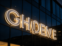 Enseigne LED extérieure en lettres canal pour les devantures de magasins et les entreprises, en acier inoxydable/aluminium, taille personnalisable
