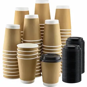 Custom color printing disposable sealed paper cup take away coffee packaging paper cups all sizes wholesale paper cup