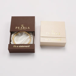 Eco-friendly Custom Logo Luxury Rectangle Cardboard Jewelry Packaging Box with Velvet Lining <b>Small</b> Double Door <b>Drawer</b> Gift Box - Product Image 2