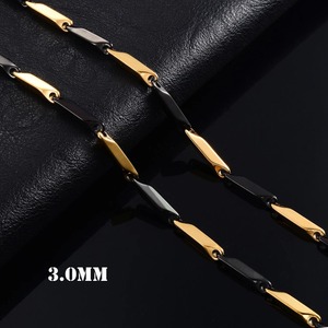 สร้อยคอเหล็กกล้า<span class=keywords><strong>ไร</strong></span>้สนิมรูปทรงไม้ไผ่กันน้ำ ไม่ซีดจาง คุณภาพดี สำหรับผู้ชาย - Product Image 4