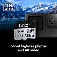Carte SD professionnelle Lexar SILVER PLUS micro TF 64GB 128GB 256GB A2 V30 U3 4K Carte mémoire Flash TF jusqu'à 205 Mb/s