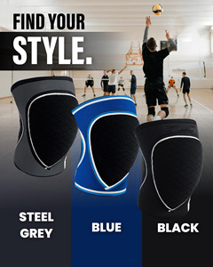 Genouillères en néoprène personnalisées avec logo, genouillères de 5 mm pour le volley-ball, genouillères pour le <span class=keywords><strong>handball</strong></span> et les sports en salle - Product Image 2