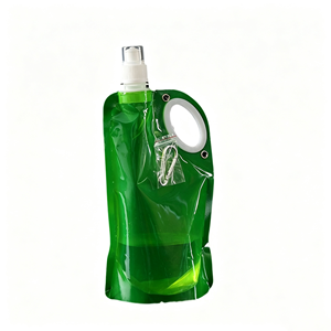 Bolsa Reutilizable con Boquilla, Bolsa de Plástico Verde con Tapa y Gancho Mosquetón para Uso Personal - Product Image 3