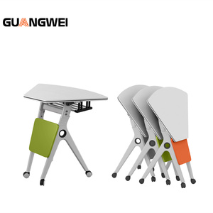 GUANGWEI High Quality Modern Plastic <strong>School</strong> Classroom Furniture Group Training Study Student <strong>Desk</strong> And Chair Set - Product Image 4