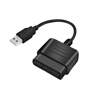 Kabel konverter adaptor USB untuk pengontrol game untuk PS2 ke untuk PS3 PC kabel Video