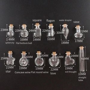 Ciondolo Bottiglia dei Desideri in Vetro Trasparente a Forma di Soffione |   Collana con Ciondolo a Forma di Tappo di Sughero in Diversi Stili, Regalo Perfetto per <span class=keywords><strong>Amici</strong></span> - Product Image 4