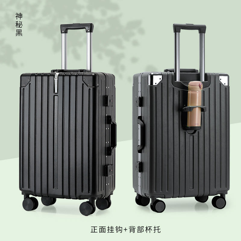 Mysterious Black [Portavasos con gancho y marco de aluminio de alta gama]