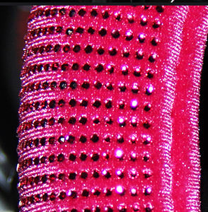 Pleuche-funda para <span class=keywords><strong>volante</strong></span> de coche, cubierta brillante de diamante <span class=keywords><strong>rosa</strong></span> - Product Image 3