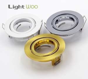 Luminaria LED de Diseño Moderno, Carcasa de Aluminio para Bombillas <span class=keywords><strong>MR16</strong></span> GU10, Marco Cuadrado para Techo, Dorado Cromado, Empotrable, para Hogar y Oficina - Product Image 1