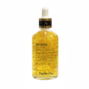 Cosmético Coreano FARMSTAY 24K Gold Solution Perfect Ampoule 100ml, Ampolla Nutritiva, Hidratante, Antienvejecimiento y Regeneradora para el Cuidado Facial - Product Image 2