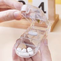 Taşınabilir Profesyonel Şeffaf Plastik Hap Kesici Çevre Dostu Haftalık İlaç Düzenleyici Kapsül Vitamin Tablet Bölücü