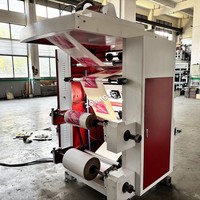Machine d'impression flexographique 2 couleurs pour sacs non tissés en film plastique, machine d'impression durable en polyéthylène de type pont varié
