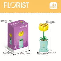 Blocs de construction fleur jouet pot éternelle fleur fille parure jouet cadeau Saint Valentin