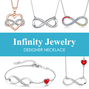 <span class=keywords><strong>Collana</strong></span> con ciondolo a forma di <span class=keywords><strong>cuore</strong></span> d'amore <span class=keywords><strong>infinito</strong></span> di gioielli da donna - Product Image 3