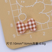 Mini breloques en résine petits arcs vérifie décor coloré pour pince à cheveux coque de téléphone