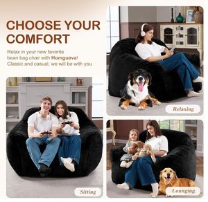 <span class=keywords><strong>Divano</strong></span> Pouf Gigante Quadrato dal Design Unico con Imbottitura in Spugna, Oversize <span class=keywords><strong>per</strong></span> Soggiorno di Appartamento - Product Image 4