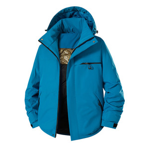 Chaqueta cortavientos con forro interior, ropa de invierno unisex para exteriores, abrigo de color sólido en contraste para ropa de trabajo - Product Image 2