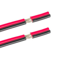 Fil de haut-parleur 18 AWG rouge noir 2 broches UL2468 câble plat fil électrique pour câblage LED