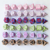 Dés polyédriques en acrylique lisses et équilibrés, couleurs vives, pour jeux de rôle RPG DND