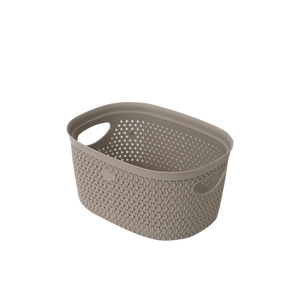 Cesto de Ropa Intreccio XS Taupe 235x180x120mm PP, Organizador de Ropa Minimalista y Duradero, Almacenamiento de Ropa - Product Image 1