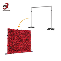 Système de draperie de tuyau en aluminium pliable de qualité commerciale support de bannière de toile de fond de Sublimation de colorant pour la vente au détail d'expositions de mariage