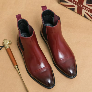 Mocassins marron de haute qualité pour hommes, en cuir véritable lavé, style rétro, cousus Goodyear, faits à la main, imperméables - Product Image 3