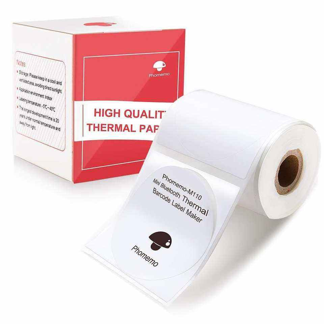 Phomemo M110/M220 Labels Round Labels Self-adhesive Round Label for M110/M110s/M120/M200 Label Printer