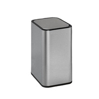 Poubelle poubelle universelle en acier inoxydable de 12 l, sans contact, recyclage personnalisé, corbeille de bureau avec haut ouvert