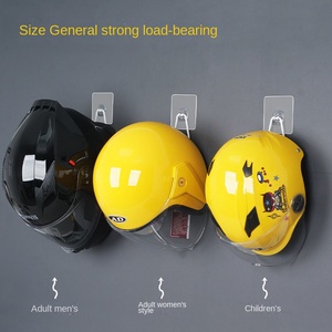 D5141 Support mural pour casque en acier inoxydable, sans perforation, sans trace, support de sécurité pour casque à domicile - Product Image 3