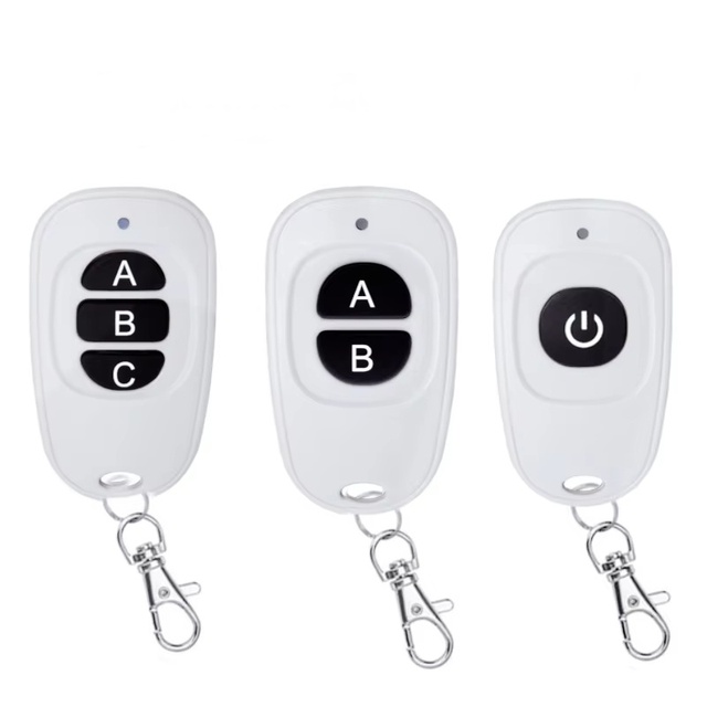 433Mhz RF Wireless Remote Control 1 2 3 Buttons 1527 Learning Code Transmitter for Garage Door Controller With 12V 27A Battery