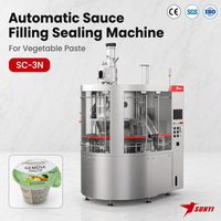 Machine de remplissage et de scellage de gobelets 180 tasses/min 0-50g pour pâte végétale avec purge d'azote CE SGS Fabricant