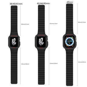 Étui de protection robuste avec bracelet pour Apple Watch Ultra 49mm SE 44mm Series 1-9, bracelet en silicone magnétique - Product Image 3