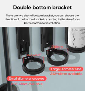 Fabricant magnétique verrouillable ABS mural 300ML savon shampooing bouteille support pour hôtel conditionneur <span class=keywords><strong>gel</strong></span> <span class=keywords><strong>douche</strong></span> support - Product Image 6