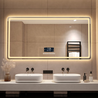 Miroir intelligent LED certifié ETL CE pour hôtel, écran IP65, miroir intelligent pour salle de bain avec éclairage LED