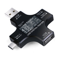 Nouveau testeur USB Type-C PD Voltmètre numérique couleur Ampèremètre Voltmètre Banque d'alimentation Chargeur Testeur de courant USB Mesure