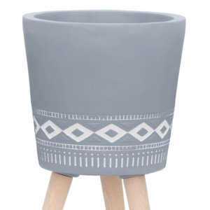 Supports de plantes modernes avec pots en résine cannelée pour plantes d'intérieur et d'extérieur, pots à fleurs ronds, décoration intérieure - Product Image 6